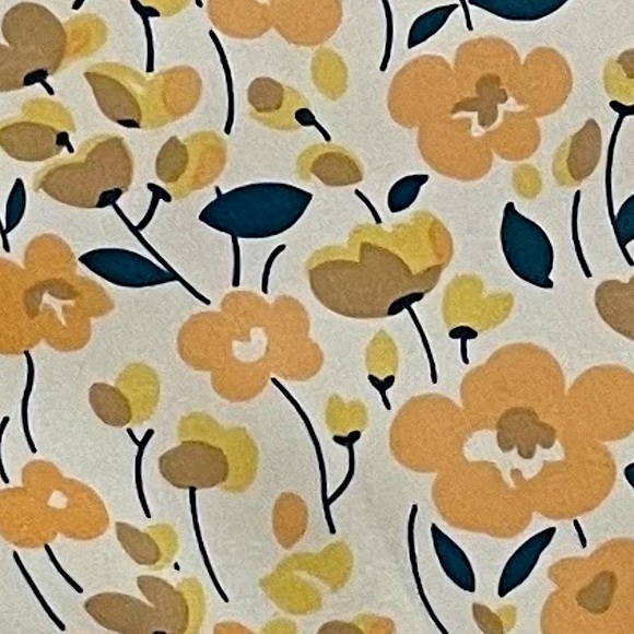 MARC JACOBS Silk Floral Print Pleated Skirt, Blue Yellow Orange, US 2 - Picture 15 of 16